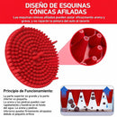 Base Rodante para Cubeta de Detailing | Dolly con Ruedas y Porta Botellas para Car Wash Lavado de Auto con 5 Ruedas. Capacidad 250 lb. Diámetro 45 cm. Color Negro.