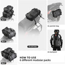 Bolso Impermeable Para Motocicleta 8L, Para Parte Trasera Rhinowalk