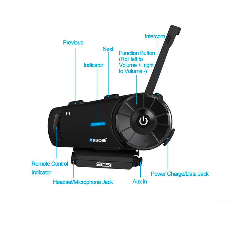 Intercomunicador Bluetooth Para Casco S3