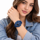 Naviforce Reloj Analógico y Digital Azul Oscuro con Pantalla LCD, Correa de Silicona, Diámetro de 35 mm y Resistencia al Agua 5 ATM.