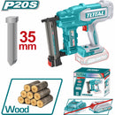 Clavadora de madera Inalámbrica 20V tipo F15~F35 Capacidad de 105pzs. No incluye batería ni cargador.