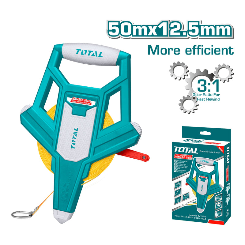 Cinta métrica de acero. Métrico y pulgadas. Auto enrollable 3:1