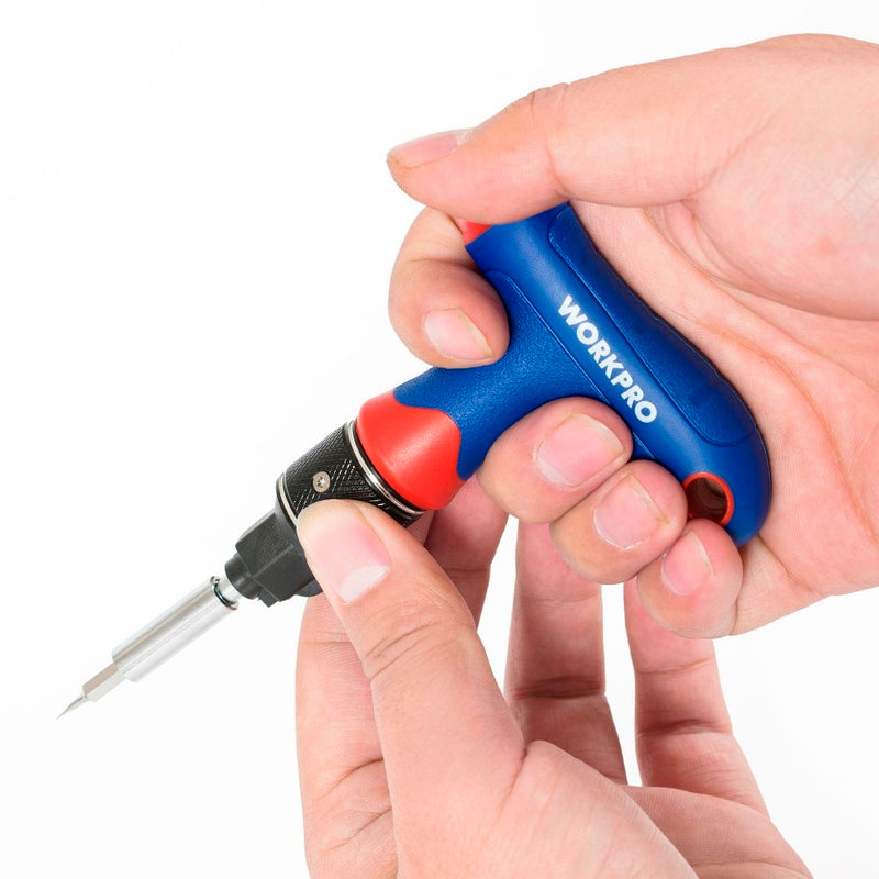 Juego de mini destornillador de trinquete y puntas de precisión.