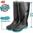 Botas de caucho altas Talla 46. 100% Resistente al agua. PVC. Suela antiresbalante. Altura:37cm (Par) Botas Industriales