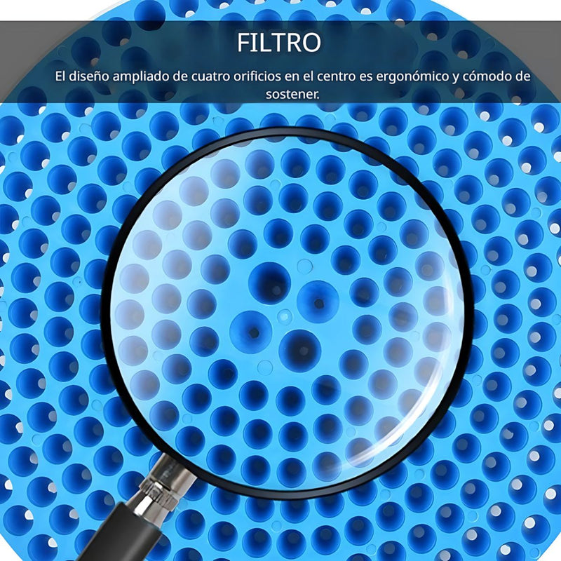 Filtro de Lavado de Autos De 23.5cm. Trampa de Suciedad Para Balde de Lavado Color Azul. Rejilla Reparadora Para Cubeta Para Detailing.