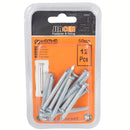 Clavos de cemento 50mm Punta Afilada Hierro resistente ideal para concreto  Set 12 piezas.