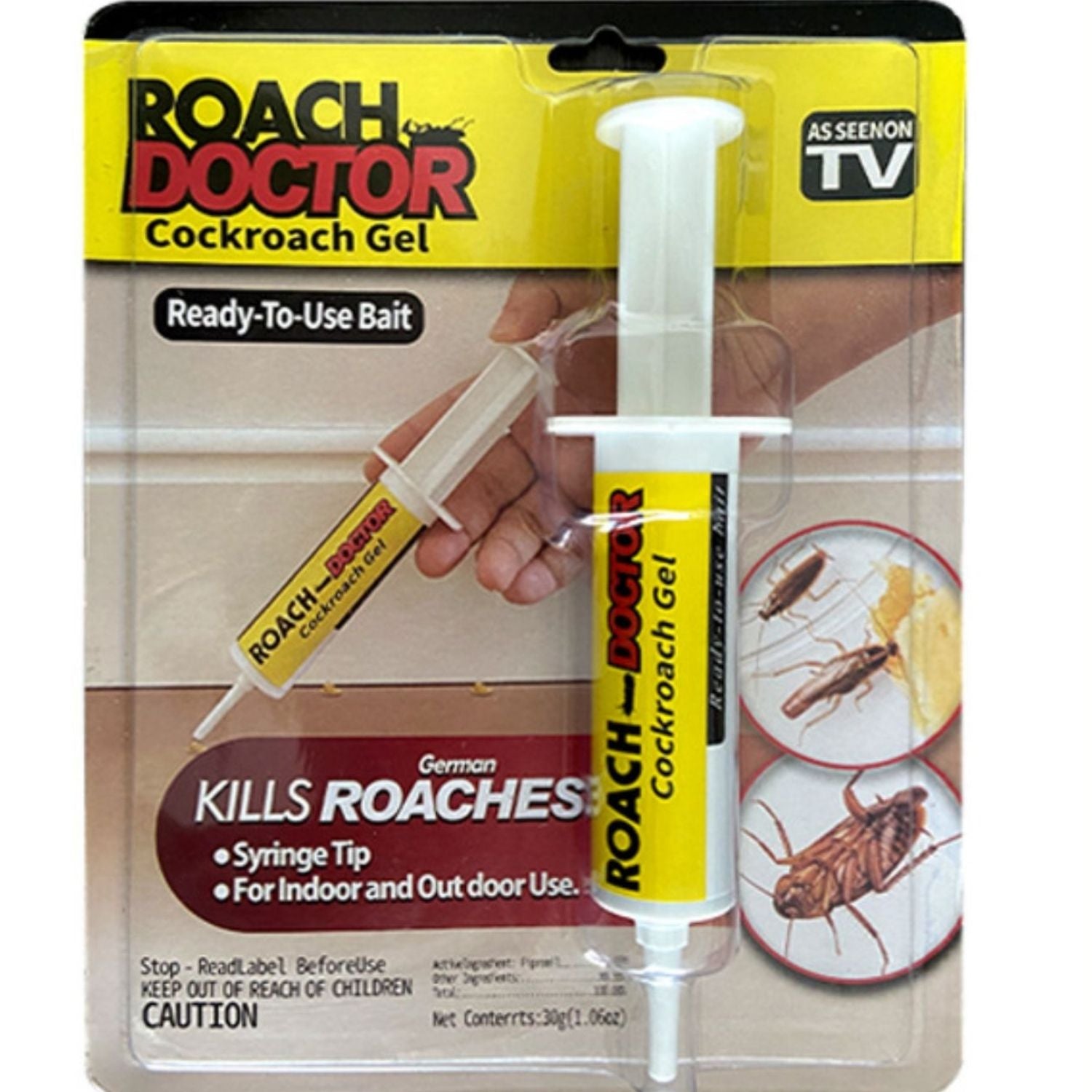 Gel cebo Mata Cucarachas 18x4.5cm con 0.3% Fipronil Mata cucarachas eficaz y listo para usar. Cucarachicida