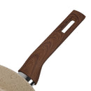 Sartén Antiadherente de Granito 28cm Mango Madera. Aluminio Resistente y Ecológico