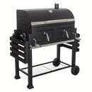 Parrilla BBQ de Hierro con Ruedas 164x45x44cm Estilo Clásico para BBQ al Aire Libre. Asador de Carbón