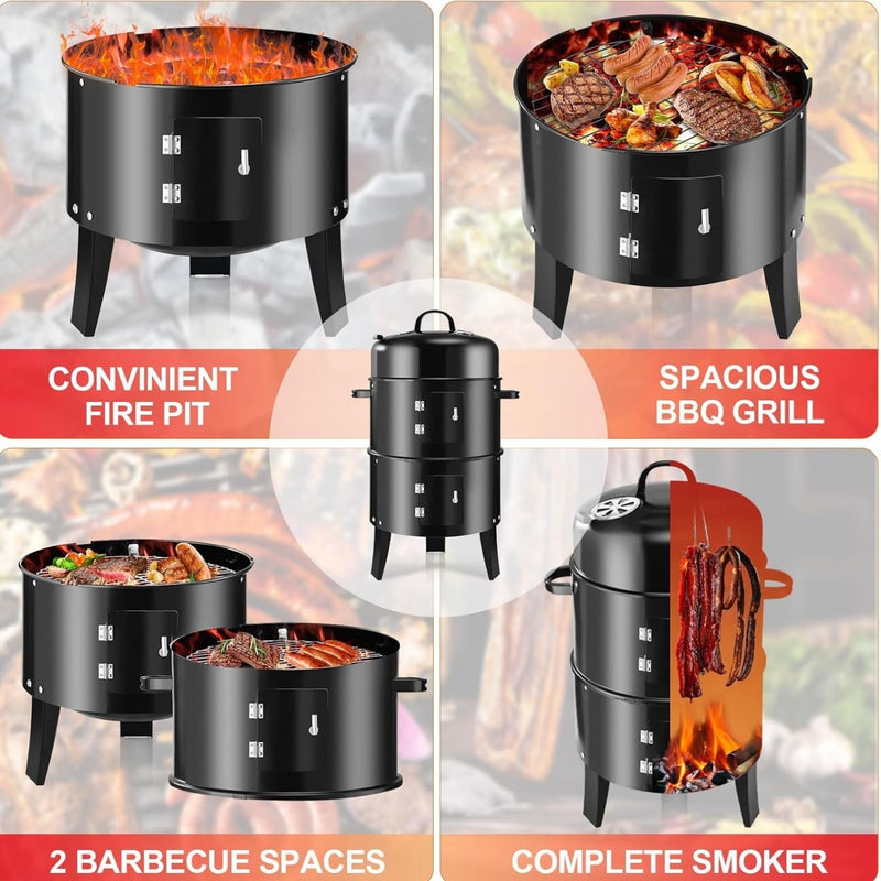 Parrilla BBQ Vertical 70x72cm. Ahumador Clásico de Hierro para BBQ y Asados. Asador de Carbón