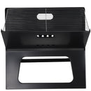 Parrillera portátil de carbón 46x30x40cm plegable hierro con estante inferior. Asador de Carbón