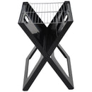 Parrillera portátil de carbón 46x30x40cm plegable hierro con estante inferior. Asador de Carbón