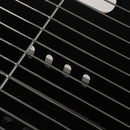 Parrillera portátil de carbón 46x30x40cm plegable hierro con estante inferior. Asador de Carbón