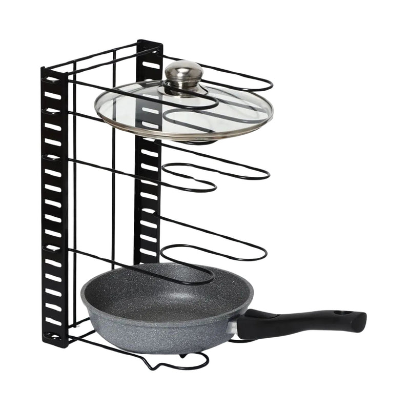 Estante organizador vertical. Ideal para ollas y sartenes. Estantería ajustable de 5 niveles. Para cocina Repisa de Almacenamiento.
