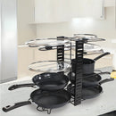 Estante organizador vertical. Ideal para ollas y sartenes. Estantería ajustable de 8 niveles. Para cocina Repisa de Almacenamiento.