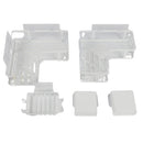 Repisa esquinera de ducha de esquina 26x25.5x8cm blanco de hierro para baño compacto y organizado. Organizador Esquinero Para Baño