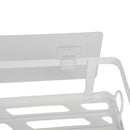 Repisa esquinera de ducha de esquina 26x25.5x8cm blanco de hierro para baño compacto y organizado. Organizador Esquinero Para Baño