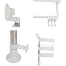 Estante repisa de almacenamiento 32.5x10 cm color blanco de plástico para uso en cocina, baño o tocador. Organizador Rack Multifuncional.