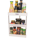 Estante esquinero multifuncional 3 niveles blanco 20x37x26.5 cm repisa Ideal para cocina, baño, oficina.  Organizador multifunción