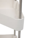 Estante esquinero multifuncional 3 niveles blanco 20x37x26.5 cm repisa Ideal para cocina, baño, oficina.  Organizador multifunción