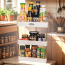 Estante esquinero multifuncional 3 niveles blanco 20x37x26.5 cm repisa Ideal para cocina, baño, oficina.  Organizador multifunción