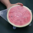 Fundas de silicona reutilizables para alimentos tapas elásticas grado alimenticio. Set de 6 piezas. Tapas de Silicona de Cocina