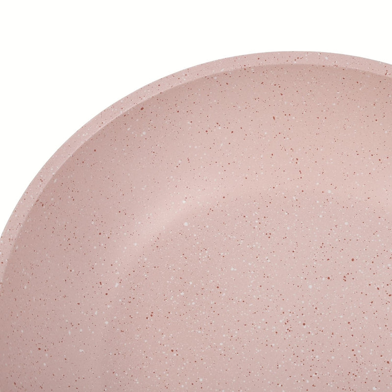 Sartén Antiadherente ceramico 20cm Color Rosa con Mango Imitación Madera en  Aluminio Forjado. Eco-Friendly 100% libre de teflon