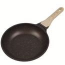 Sartén Antiadherente ceramico 20cm Color Marrón con Mango Imitación Madera. Aluminio Forjado Eco Friendly 100% libre de teflon