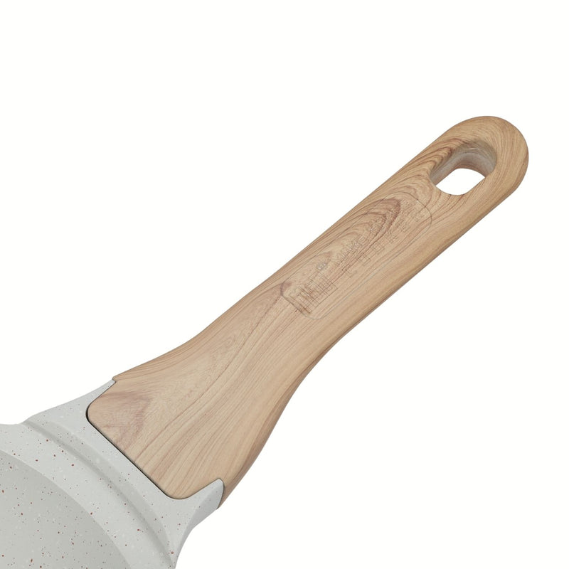 Sartén ceramico Antiadherente 20cm Color Verde con Mango Imitación Madera. Aluminio Forjado Eco Friendly 100% libre de teflon