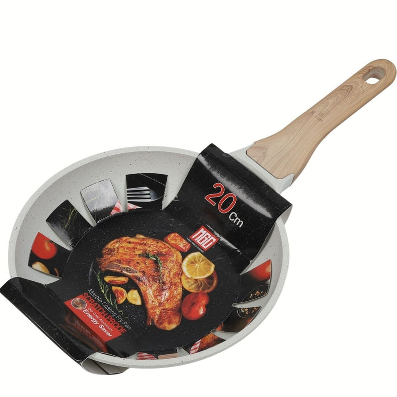 Sartén ceramico Antiadherente 20cm Color Verde con Mango Imitación Madera. Aluminio Forjado Eco Friendly 100% libre de teflon