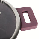 Olla Sopera 24cm Antiadherente ceramica con Tapa Color Marrón Rojizo Eco Friendly, Aluminio Forjado 100% libre de teflon