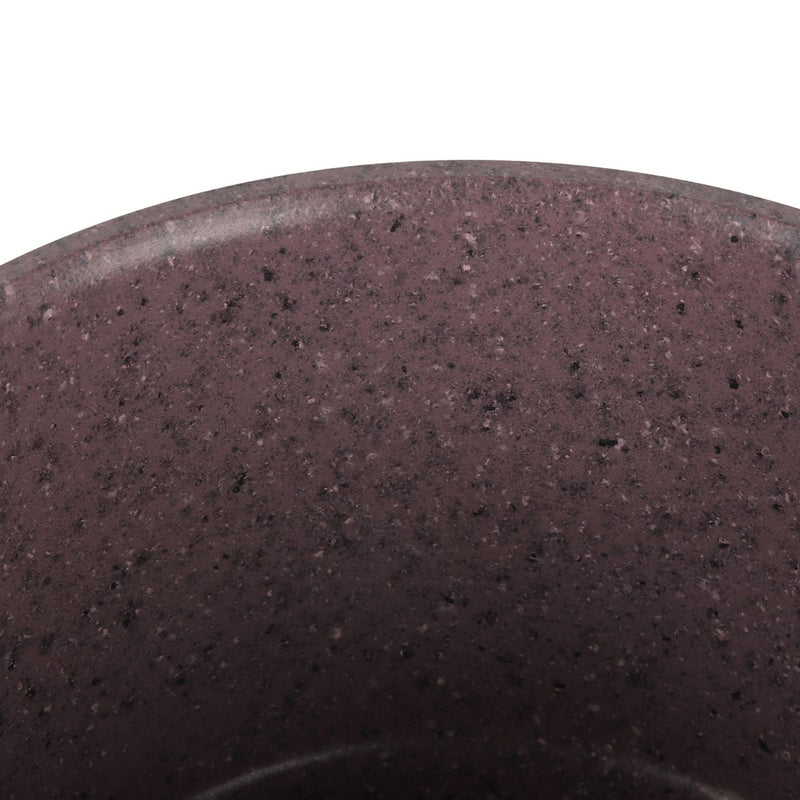 Olla Sopera 24cm Antiadherente ceramica con Tapa Color Marrón Rojizo Eco Friendly, Aluminio Forjado 100% libre de teflon