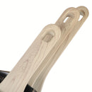 Sartenes Antiadherentes granito Blanco Tamaño 20-24-28cm Aluminio Forjado con Mango Efecto Madera Eco-Friendly. Set de 3 piezas. 100% libre de teflon