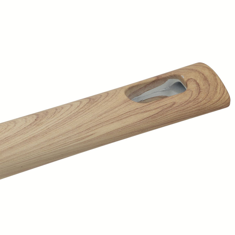 Sartén Antiadherente ceramico con Tapa de Vidrio 28cm Color Blanco con  mango de madera, 100% libre de teflon