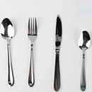 Cubiertos de Acero Inoxidable 24 Piezas Color Plata . Ideal para 6 personas. Resistente, Brillante y Apto para Lavavajillas.