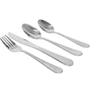 Cubiertos de Acero Inoxidable 24 Piezas Color Plata . Ideal para 6 personas. Resistente, Brillante y Apto para Lavavajillas.