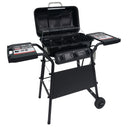 Parrillera BBQ a Gas con 3 Quemadores y Estantes Laterales. Encendido Rápido Acero inoxidable. Medidas: 71x46x43cm