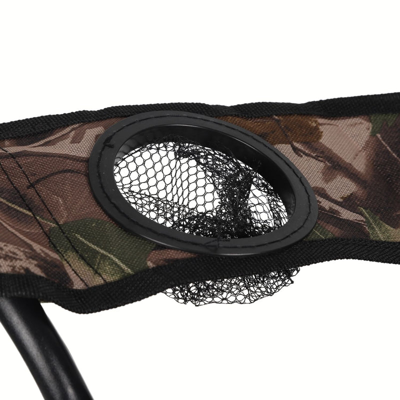 Silla playera plegable portátil diseño camuflaje 50x50x80cm 130kg Tela Oxford Tubos de Acero. Ideal para camping pesca o playa. Portavasos incluido.