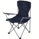 Silla playera Plegable Portátil color Azul 55x55x92cm 130Kg Tela Oxford con tubo de acero,espaldar y portavaso.  Ideal para Camping Playa Jardín y Pesca.