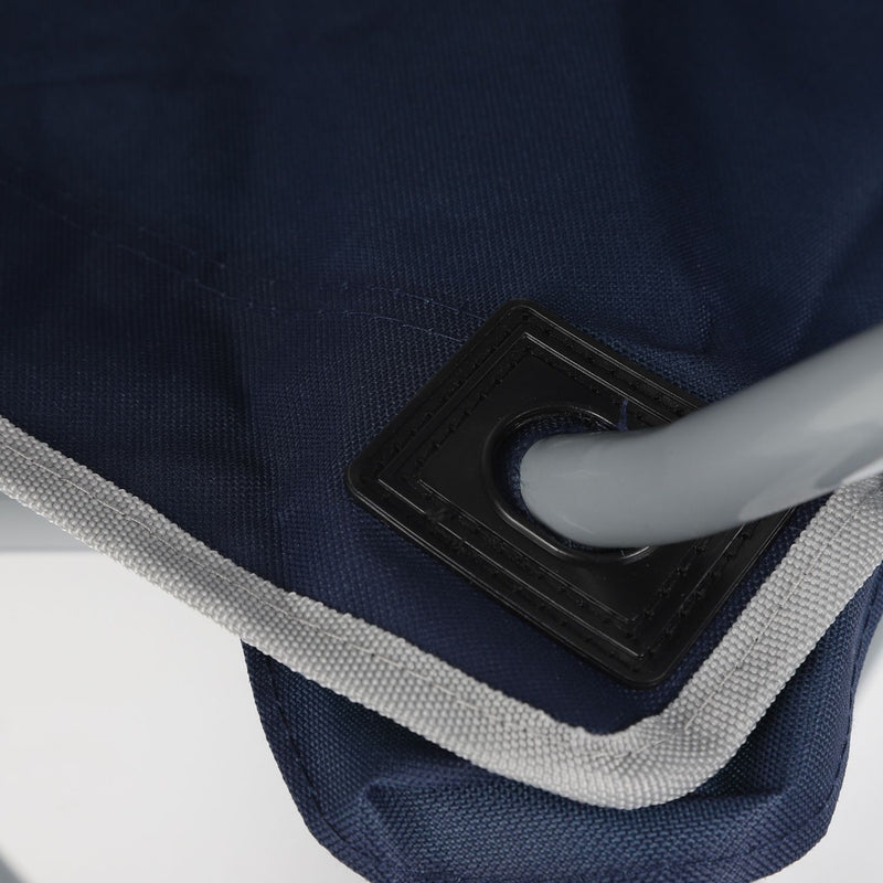 Silla playera Plegable Portátil color Azul 55x55x92cm 130Kg Tela Oxford con tubo de acero,espaldar y portavaso.  Ideal para Camping Playa Jardín y Pesca.