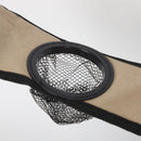 Silla Plegable Color Beige de 52x52x127cm con Portavasos y Techo Tela Oxford y Soportes de Acero. Ideal para camping, playera y jardín.