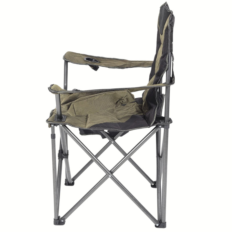 Silla Plegable Verde con Bolsillos, Portavasos y Acolchado Reforzada y Ergonómica 105x60x60cm Ideal para playa, camping, excursión, picnic.