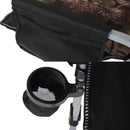 Silla Plegable Reforzada Camuflaje con Portaobjetos y Respaldo Acolchado Tela Oxford Ergonómica 60x55x92cm