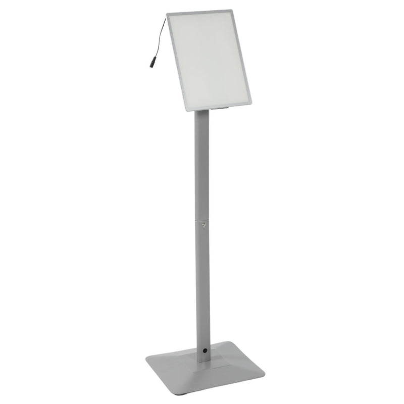 Letrero LED Poste De Piso Ajustable A4 A4 (21 x 29.7 cm) Para Señalización Comercial o Menús. Pizarra LED