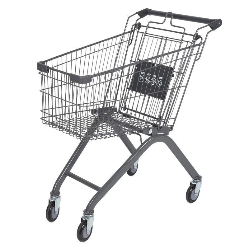 Carrito de Supermercado Metálico 70x45x88cm con Ruedas Giratorias.  Estructura de Hierro Resistente. Carretilla de Compras Mercado