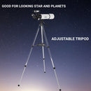 Telescopio Astronómico Profesional 80mm con Trípode Ajustable de Aluminio para Observación del Espacio. Distancia 500mm  Alta Potencia