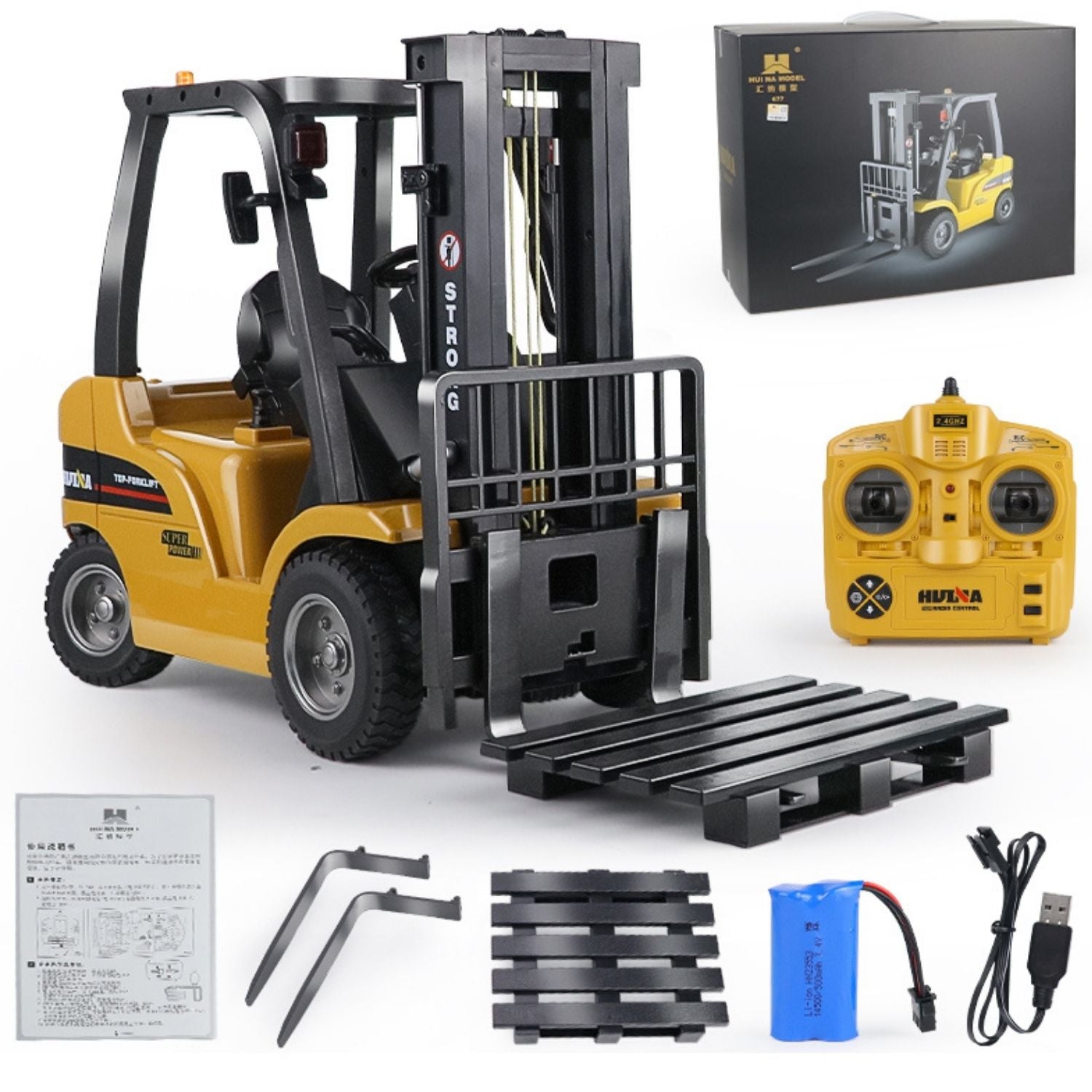 Montacargas de Juguete control remoto de Metal 1:50 tamaño grande para Niños +8 Años. Modelo Profesional a Escala