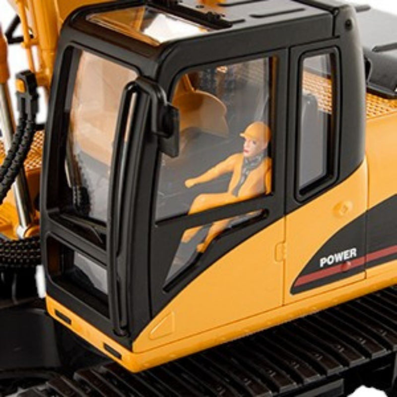 Tractor Excavadora de Juguete con Control Remoto para Niños, 25x17cm Metal y Plástico Resistente.