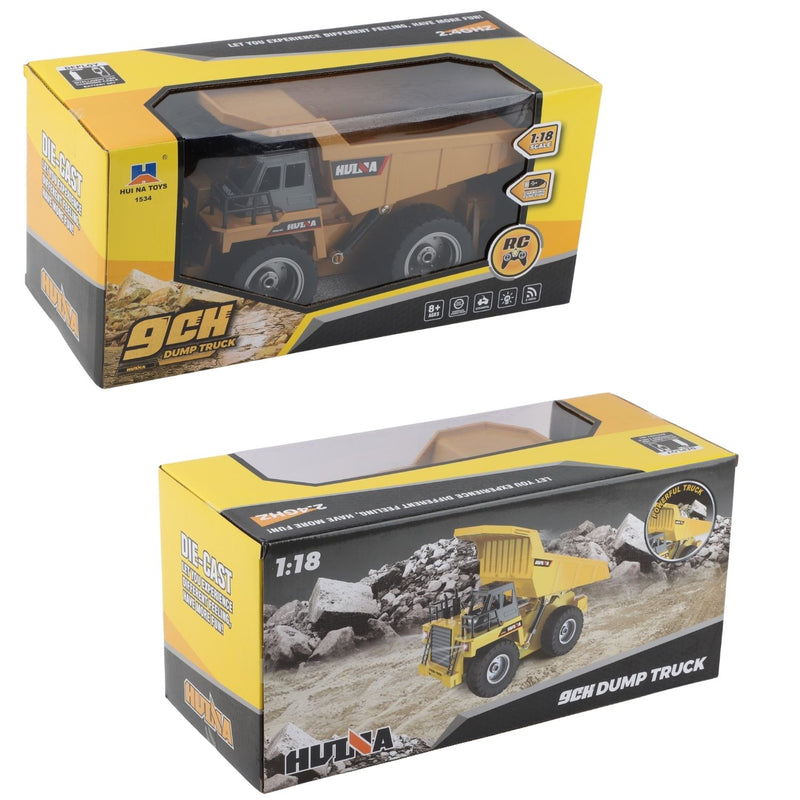 Camión volquete de juguete con control remoto 29cm Vehículo de construcción plástico para niños.