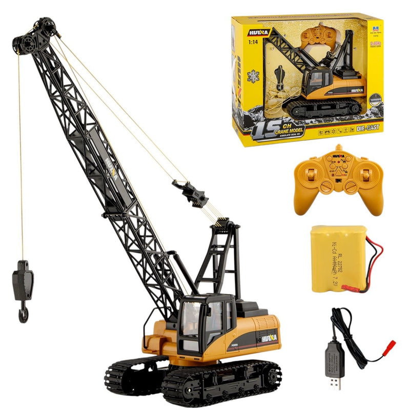 Grúa de Juguete con Control Remoto para Niños 25x17x66cm de Hierro y Plástico. Modelo Realista